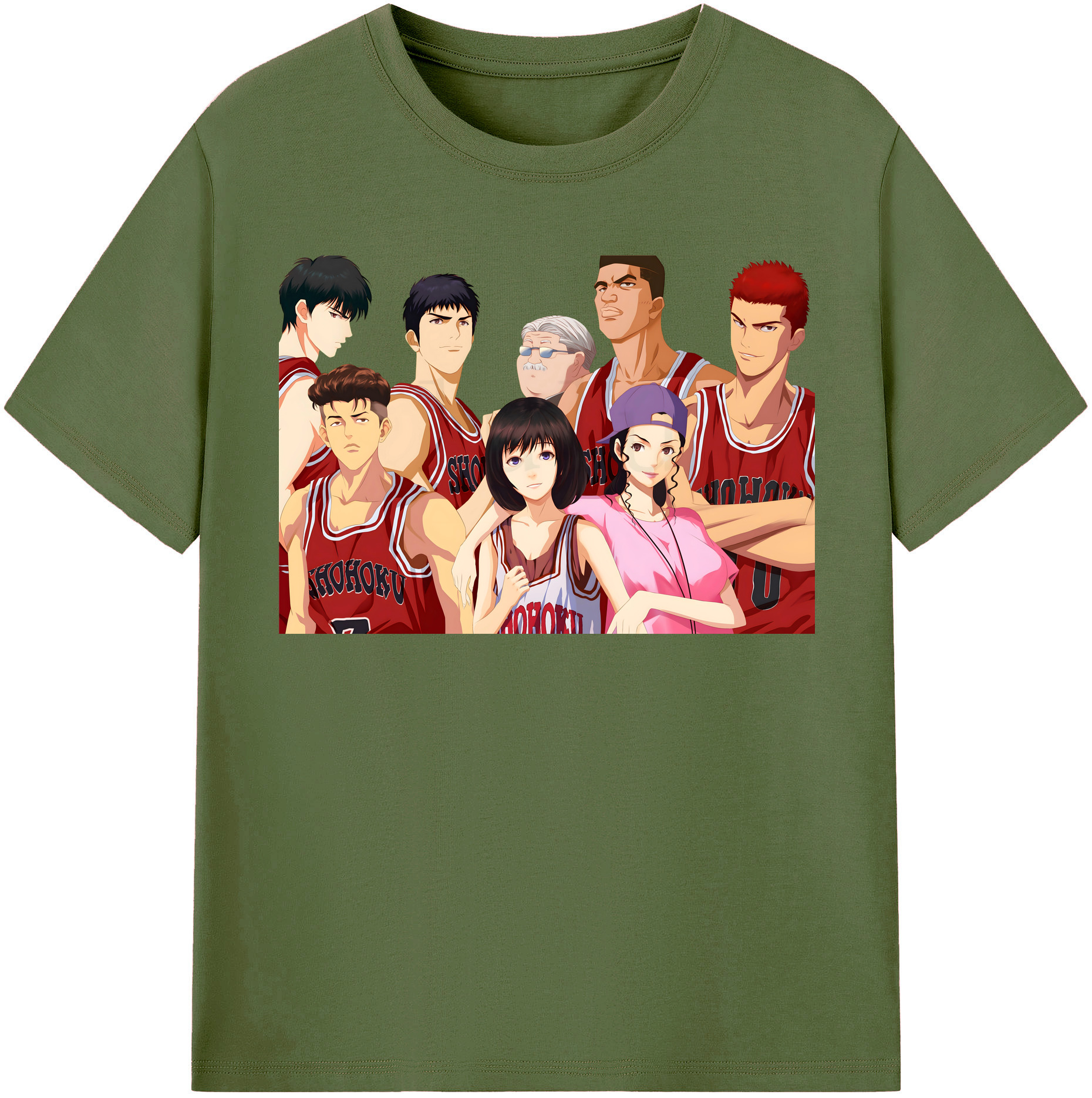 SLAM DUNK／スラムダンク 綿100％半袖Tシャツ（フロントプリント）